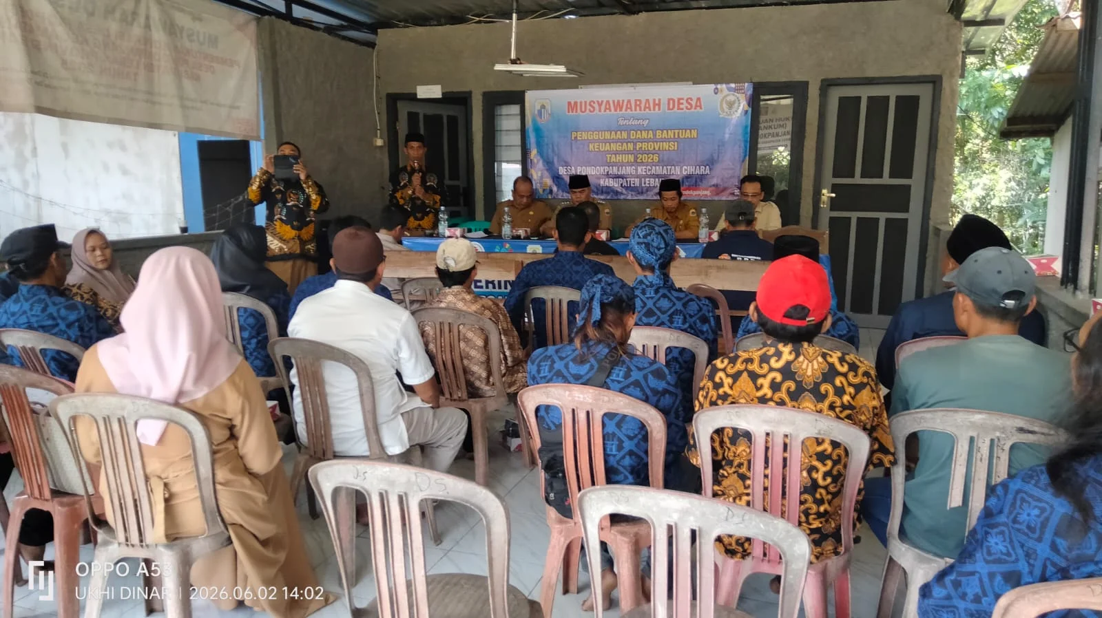 BPD memberikan sambutan sekaligus membuka acara